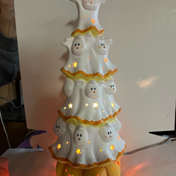 Ceramic marshmallow ghost stack - Picture 2 of 10
